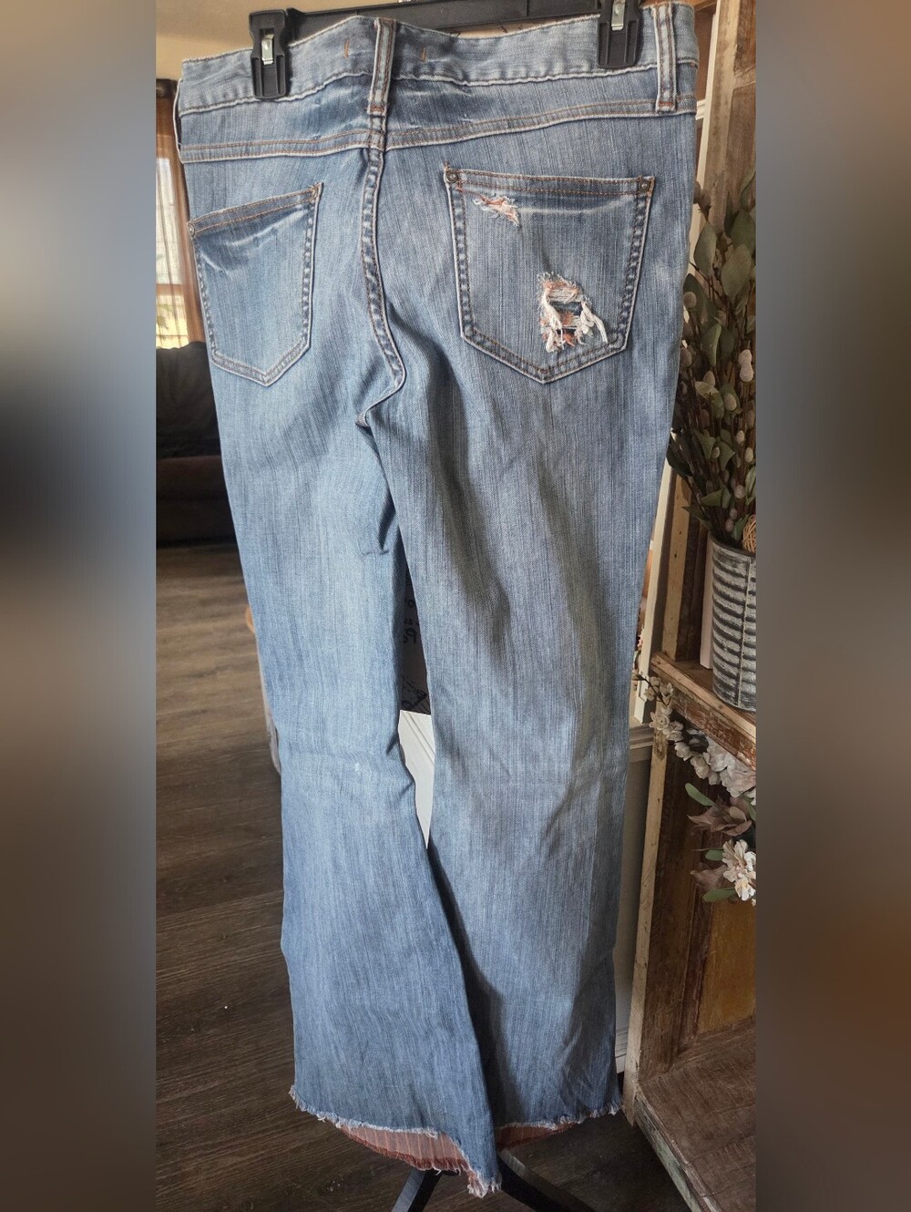 Free People Light Blue Ripped Wide-Leg Jeans - Picture 2 of 2